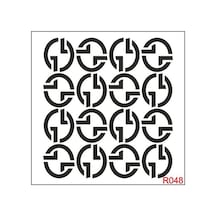 Ardışık Desen Stencil Şablon 30X30 R-048