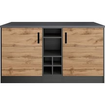 Helios Mutfak Alt Modül 2 Kapaklı -150 Cm Antrasit-atlantikçam-tezgah Dahil Antrasit - Atlantik Çam