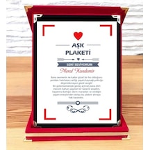 Sevgiliye Hediye Aşk Plaketi