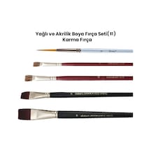 Yağlı Ve Akrilik Boya Fırça Seti 11 Karma Fırça