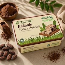 Organik Glutensiz Şekersiz Tahin Helvası Kakaolu 200 Gr.