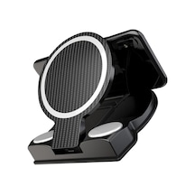 Butu Karbon Fiber Araç Telefonu Tutucu Dashboard Cep Telefonu Sabitleme Kıskacı Braketi Gps Standı 3.5-6.8 İnç Telefon İçin