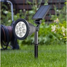Cata 7w Solar Bahçe Armatürü Çim Kazıklı Amber Çok Renkli