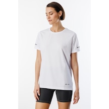 Genius Store Kadın Nem Emici Hızlı Kuruma Atletik Teknik Performans Spor T-shirt Drıfıt-kısakol Beyaz