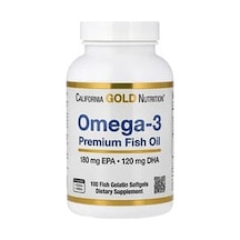 California Gold Nutrition, Omega-3 Premium Fish Oil, 100 Fish Gelatine Softgels 1,100 Mg Per Softgel