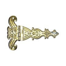 Dekoratif, Sac Tek Kuyruklu Menteşe - 69x102 Mm, Büyük, Sarı, 100 Adet