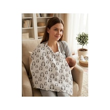 %100 Pamuklu Müslin Emzirme Önlüğü - Nefes Alan Sağlıklı Boyun Askılı 65x80 Cm 2 Katlı - 884534960