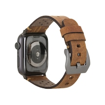 Apple Watch Uyumlu Deri Kordon Vigo 42-44-45mm G19 Taba Diğer
