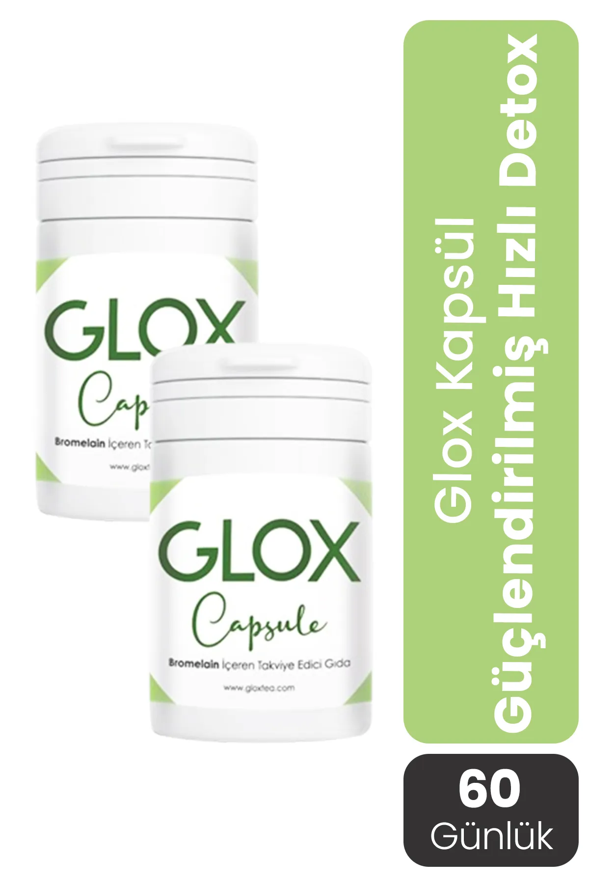 Glox Capsule Güçlendirilmiş Etki 60 Günlük Kullanım 2 Kutu