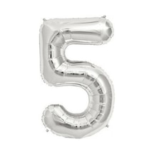 Ikm Rakam Balon Gümüş-5 1 Adet