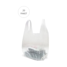 Şeffaf Atlet Poşet Küçük Boy 24x43 Cm 20 Paket Takriben 6.000 Adet