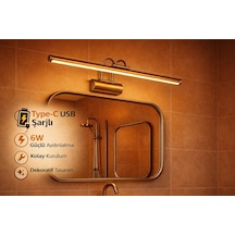 Sarjlı Led Flüt Resim Aplik 6w 3200k Gün Işığı 35cm Duvar Tipi Ayna/tablo Üstü Dekoratif Işık Ip20 Iç Mekan Kullanım Eskitme