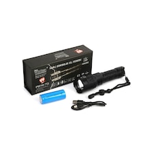 Watton Wt-604 3000 Lümen Güçlü El Feneri Siyah