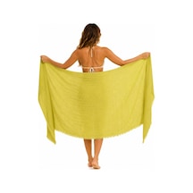 Müslin Peştemal Plaj Havlusu %100 Pamuk 90x180 Cm Hafif Ve Hızlı Kuruyan Yeşil