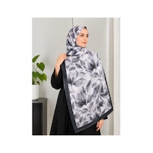 Ardün Hijab Desenli Bambu Kraş Şal Tok Duruşlu, Şık Ve Modern Kadın Şal Siyah - 938080450 Siyah