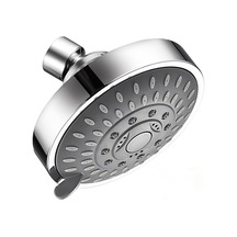 Ramidos Duş Başlığı Yüksek Basınçlı 4 İnç 5 Ayarlı Duş Başlığı Üst Spreyi Gümüş