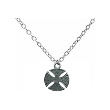 Yuvarlak Çerçeveli Haç Figürlü Unisex Kolye 60 Cm Zincirli, Gotik & Minimal Metal Takı Çok renkli