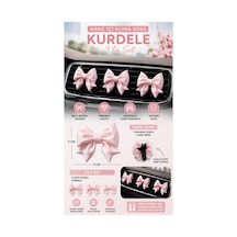 Kurdele Araç İçi Klima Süsü Pastel Pembe 3'lü Set Klipsli Araba Klima Süsü Oto Aksesuar