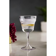 Akrilik Şeffaf Tekli Kadeh & Su Meşrubat Kahve Yanı Bardağı 300 Ml Cam Değildir Şeffaf