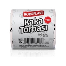 Ayrex Koroplast Kaka Torbası 30'lu Set, Kötü Koku Kontrolü Sağlayan Kedi Köpek Kaka Torbası 24x32 Cm, Kolay Kulla