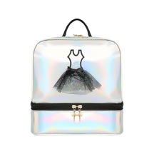 Suntek Bale Dans Sırt Çantası Günlük Spor Jimnastiği Için Gümüş