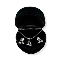 Oya Silver Beyaz Işıltılı Melodi Gümüş Set&takım