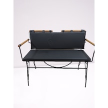 Bengimobilya Sandalye Benc Penyez Klasik Model Metal Çelik Siyah Fırın Boya Si Siyah