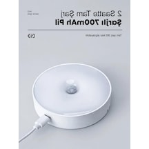 Hareket Sensörlü Usb Şarj Edilebilir Led Gece Lambası 10 Parça Siyah