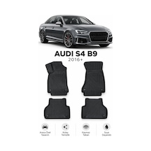Audi S4 B9 2016 Ve Sonrası Karbon Desenli Premium 3d Havuzlu Oto Paspas 4 Parça