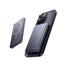 Mc-4651 10000mah 20w Metal Ultra İnce Manyetik Kablosuz Powerbank - Si Siyah