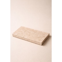 Traverten Mermer Anahtar Tabağı 12x25 Cm Dekoratif Antre Anahtarlık Ve Masa Üstü Organizer