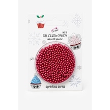 Dr. Gusto 2 Mm Kırmızı Boncuk Pasta Süsleme Şekeri Minik Dekor Şekeri