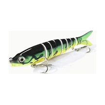 Çok Eklemli Swimbait Crank Yem - Tatlı Ve Tuzlu Su Alabalık Ve Levrek Balıkçılığı İçin Yavaş Batan Biyonik Yapay Yem - 19g/13.5cm Yeşil