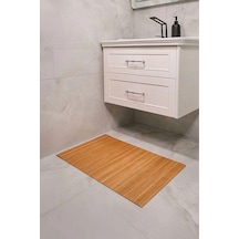 Bambu Banyo Matı Çamaşır Makinası Üstü Örtüsü Koltuk Matı Ahşap Kanepe Koltuk Kenarı Matı 68x45 Diğer