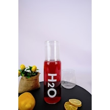 Digithome H2o Cam Kapaklı Başucu Su Ve Meşrubat Sürahisi Karaf Şişe 600 Ml Beyaz H2o75760 C1-1-18