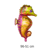 Renkli Deniz Atı Folyo Balon 96 51 Cm Deniz Altı Ve Okyanus Temalı Parti Süsü Çok Renkli