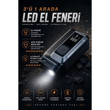 Tr Q16b Akü Takviye Cihazı 18000mah, 150 Psı Hava Kompresörü, Jump Starter Powerbank, Led Fenerli Dijital Ekranlı L