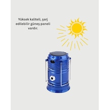 Güneş Enerjili Katlanabilir Kamp Feneri Usb Şarjlı Hafif Ve Çok Fonksiyonlu Antrasit