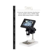 Premium Hobi Gözlemi Kullanışlı Gereç Optik Cihaz 1000x Usb Dijital Mikroskop Dm4-s 2.0mp