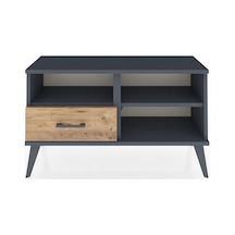 Arges Şifonyer 2 Raflı Tek Çekmeceli 88x30x48 Antrasit-antrasit/çam Antrasit/çam