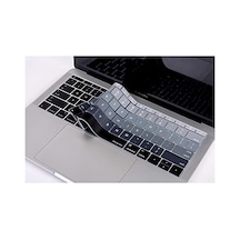 Us İngilizce Klavye Koruyucu Macbook A1534 A1708 Uyumlu Silikon Keyboard Cover Amerikan Enter Ansı Layout English Keyboard Protector Siyah Gri