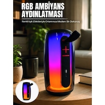 Zenvia Bluetooth 5.3 Rgb Led Işıklı Taşınabilir Hoparlör Usb Tf Kart Aux Destekli Znv2026