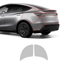 Tesla Model Y 2021 Juniper Arka Yarım Çamurluk, Hazır Kesim, 210 Mikron Ppf Tpu, Şeffaf Koruma Filmi
