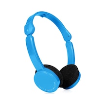 Mufunye Kablolu, Katlanabilir Ve Logo'lu Mavi Kulaklıklar