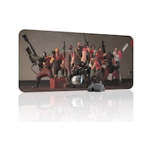 Team Fortress Kaymaz Dikişli Kauçuk Oyuncu Mousepad V2 - 90x40 Xxl Gaming Mouse Pad Fare Altlığı