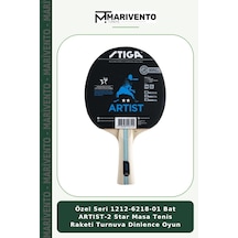 Özel Seri 1212-6218-01 Bat Artıst-2 Star Masa Tenis Raketi Turnuva Dinlence Oyun