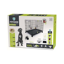 M-pets Voyager Tekerlekli 2 Kapılı Köpek Kafesi Xxlarge Siyah 122x76x84 Cm 244-52013.05