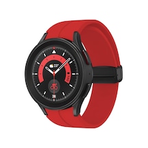 Galaxy Watch İçin 7/6/5/4/fe Serisi 40mm/44mm Watch 6/4 Classic 43mm/42mm Watch 5 Pro 45mm İçin Katlanabilir Manyetik Tokalı 20mm Kavisli Spor Silikon Kordon Gri Çok Renkli
