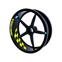 Gp Flag Damalı Floresan Sarı İç Jant Şeridi Sticker Çınar Extreme