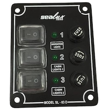 Sealux Switch Panel İzoleli Dikey 3 Lü